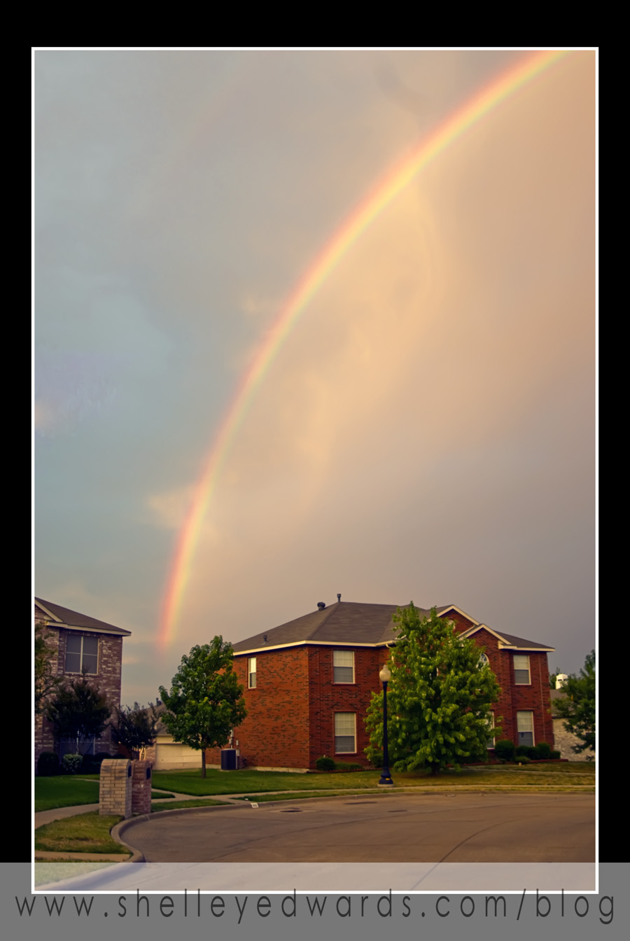 Rainbow after an August Storm - view from my house